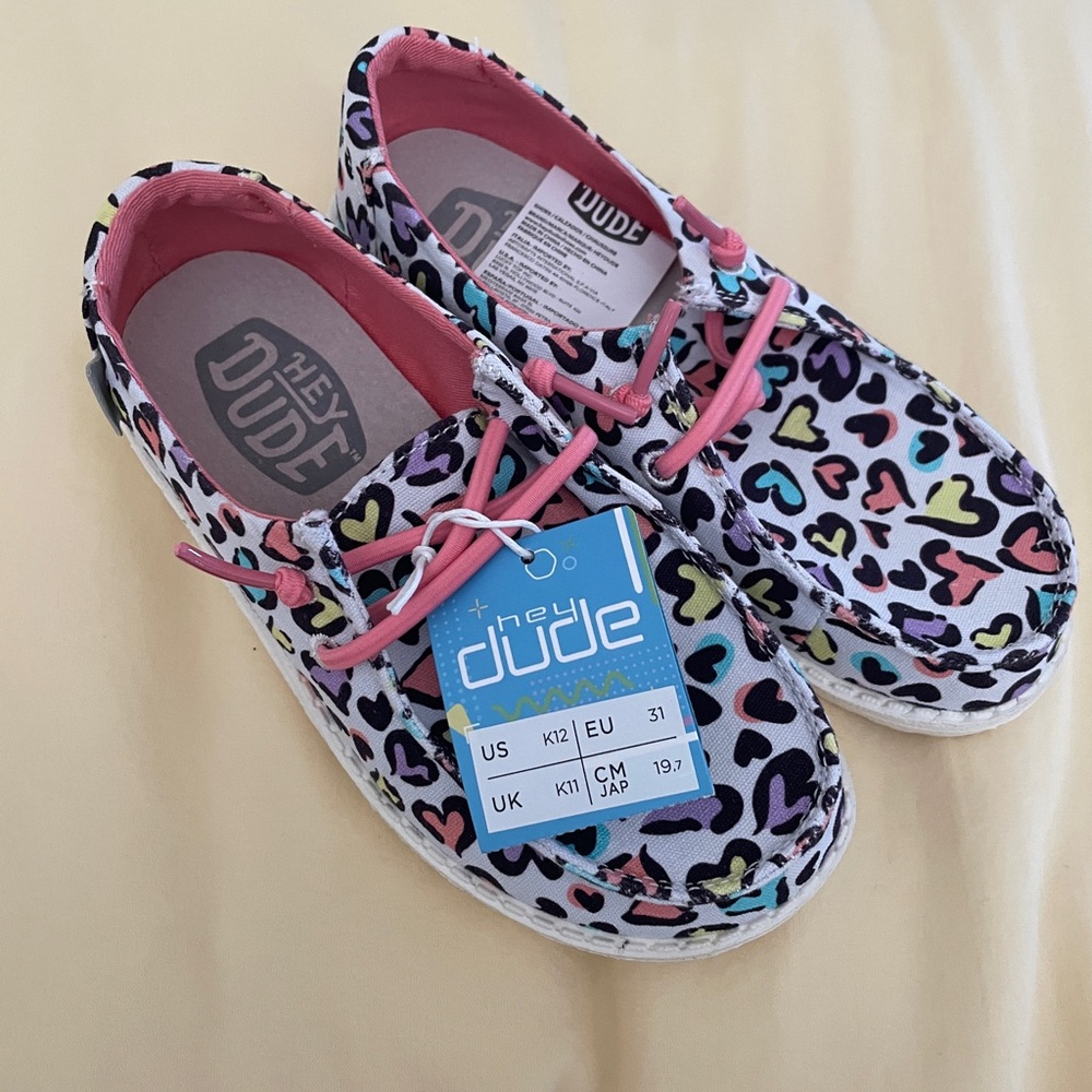 Girls Hey dudes slip ons shoes size 12